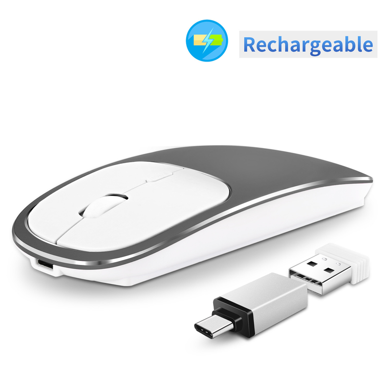 Metall Drahtlose Photoelektrische Wiederaufladbare Und Stille 2,4G Maus Kreative Geschenk Tragbare Büro Batch_voghion.com