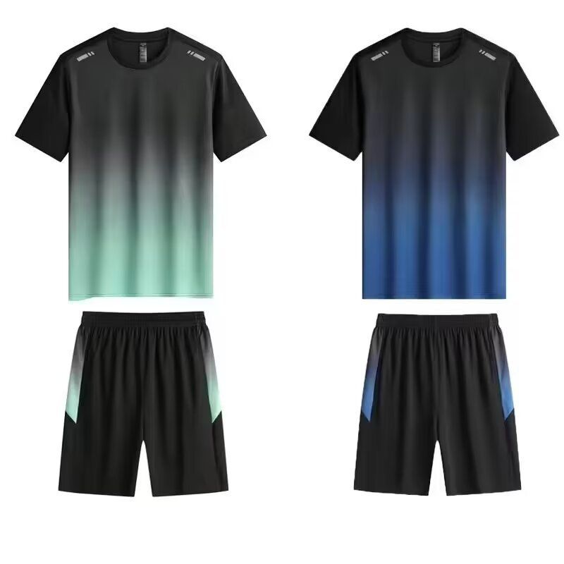 Unisex Lockeres, bequemes Fitness-Laufradtraining, schnelltrocknendes Outdoor-Freizeitsport-Zweiteiler-Set_voghion.com