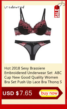 Sexy String Kant Push Up Bh Set Lingerie Vrouwen Ondergoed Intimi Borduren Bloemen Zwart Wit Big Size Bh Korte_voghion.com