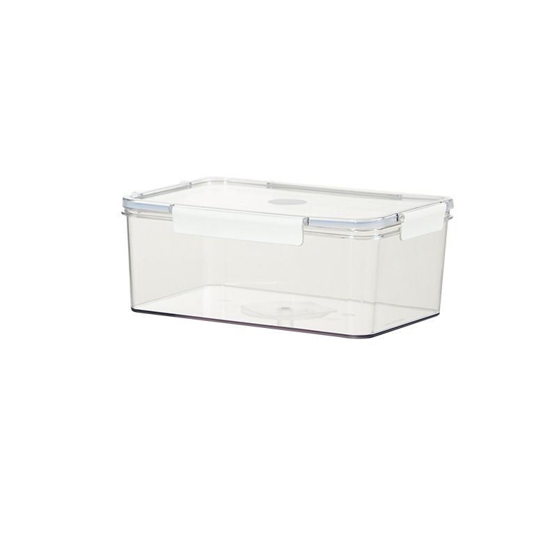 Boîte de conservation rectangulaire transparente en plastique pour fruits et légumes, idéale pour conserver la fraîcheur au réfrigérateur ou au congélateur._voghion.com