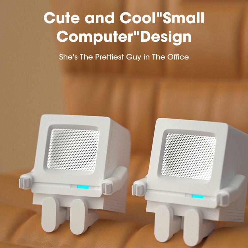 TWS Retro Robot Speaker USB Opladen Mini 5.0 Bluetooth Kleine NFC Speaker Draadloze Draagbare Buiten Audio Subwoofer_voghion.com