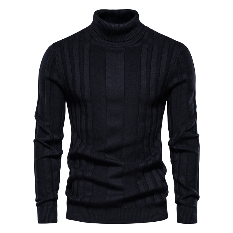 Autunno e inverno nuovo collo alto casual maglia calda base maglione uomo tinta unita versatile trendy felpa con cappuccio_voghion.com