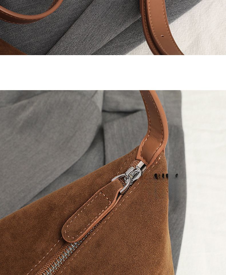 Cuscino da donna in pelle scamosciata smerigliata, nuova borsa a tracolla estiva 2025_voghion.com