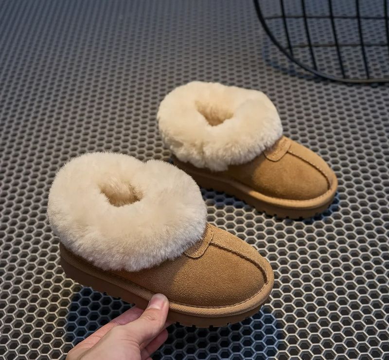 Neve per bambini con fodera in pile, ispessita, nuovo stile 2024, scarpe grandi per ragazze, stivali di cotone per ragazzi, impermeabili e_voghion.com