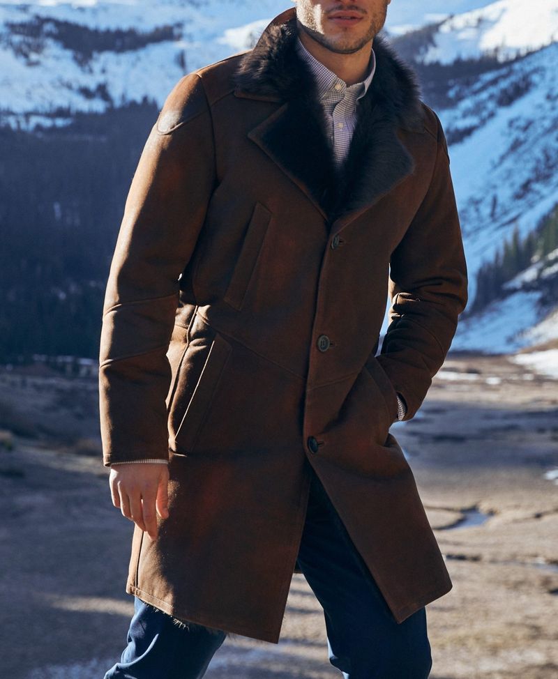 Pulse Pulse Italian Men Tuscan Long Wool Fur Winter Coat_voghion.com