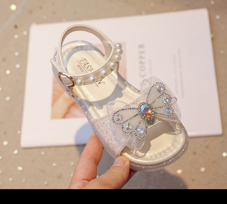 Sandales princesse à semelle souple antidérapante pour filles, sandales de plage de loisirs pour enfants de 3 à 12 ans, nouvelle collection été 2024_voghion.com