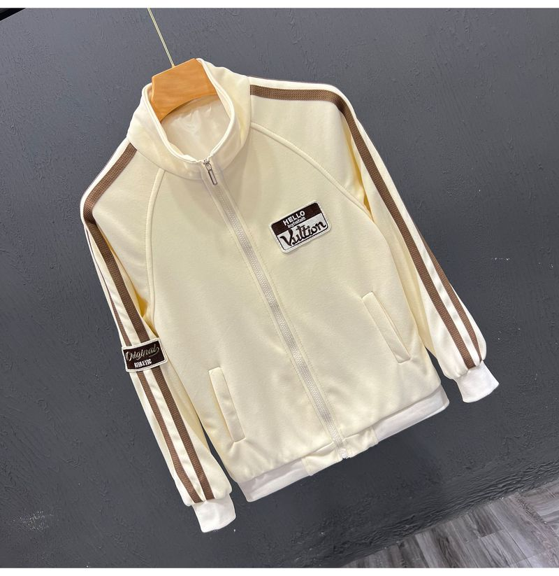 Trendy Brand Two Bar Decorative Standing Collar For 2023 Spring Autumn Season New Men's Sports And Leisure Hoodie Jacket_voghion.com