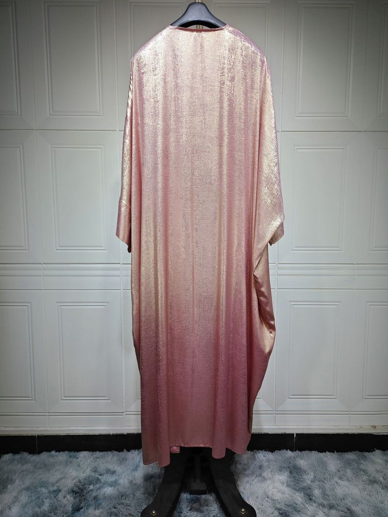 Vêtements pour femmes musulmanes, robe estampillée dorée, abaya, vêtements d'extérieur, cardigan_voghion.com