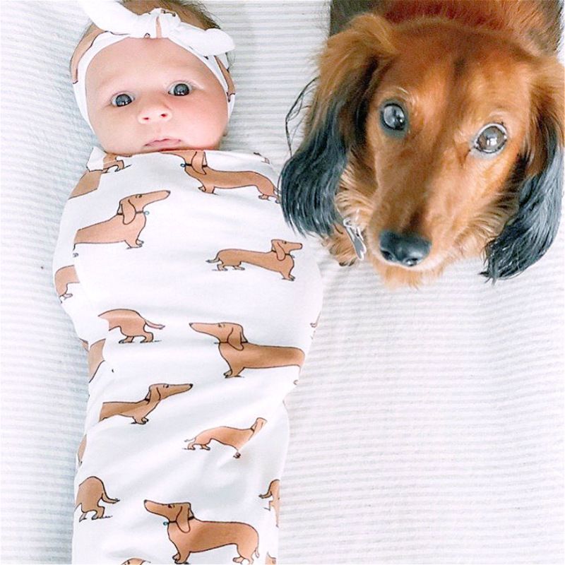 European and American Baby Cocoon Sleeping Bag Baby Anti-Scare Sleeping Bag Neonatal Anti-kick Sleeping Bag Two-piece Set_voghion.com