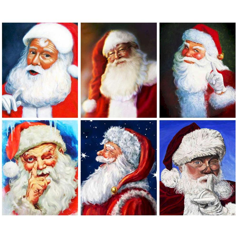 RUOPOTY Classic Paint By Numbers Handmade Decorative Paintings Santa Claus Painting Numbers Digital Portrait_voghion.com