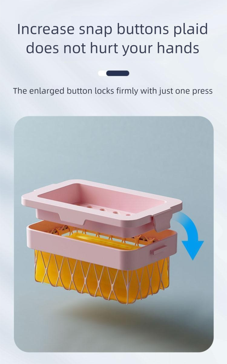 Multifunctional High Elastic Mesh Hands-Free Foaming Household Bathroom Soap Box Storage_voghion.com