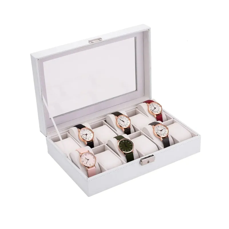 61012 20 Slots Wrist Holder Storage Case Organizer PU Leather Watch Display Box Regalos Para Hombre 240511_voghion.com