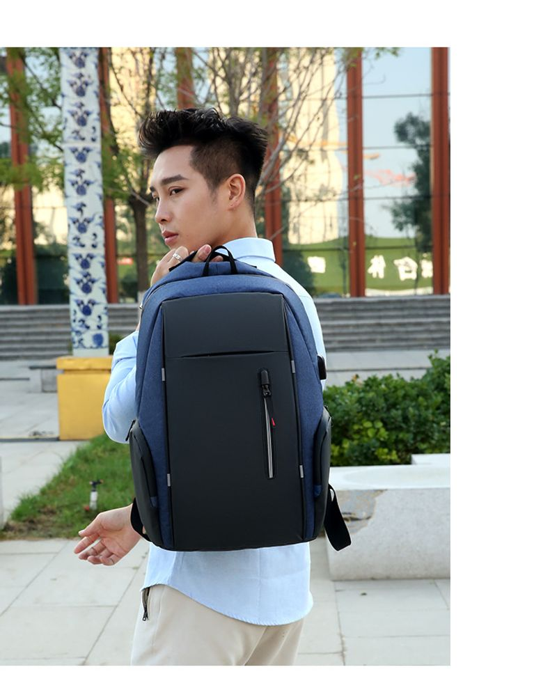 Herren Business Laptop Tasche Multifunktionaler USB Ladeanschluss Grande capacità Lässiger Rucksack_voghion.com