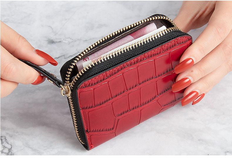 New Card Bag, Crocodile Pattern Wallet, Multi-functional Anti-degaussing Multi-card Wallet, Driver's License Bank Card Bag._voghion.com