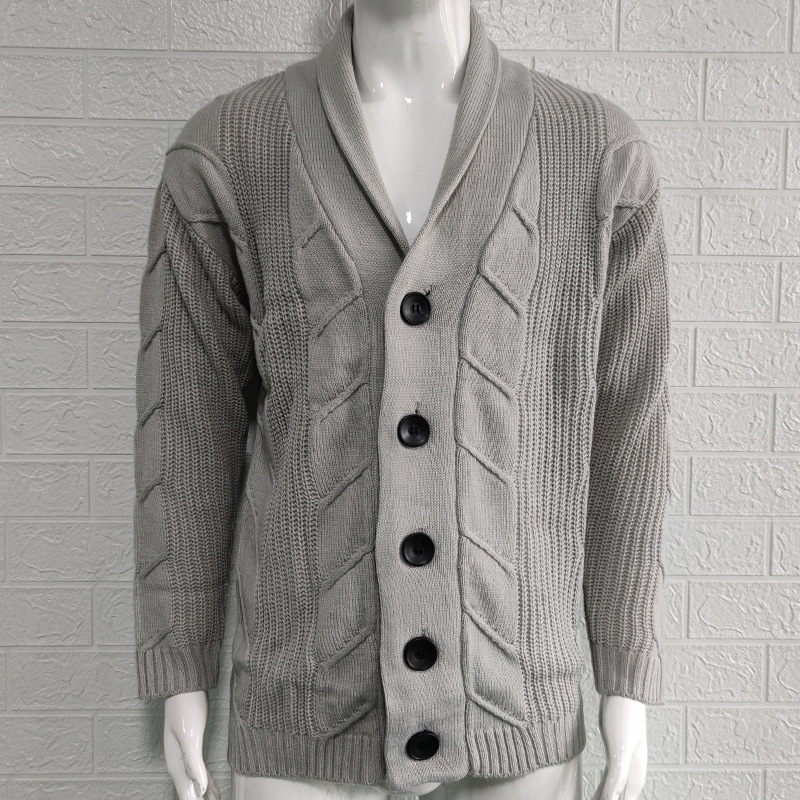 Herrtröja Cardigan herr höst och vinter tröja tröja kappa_voghion.com