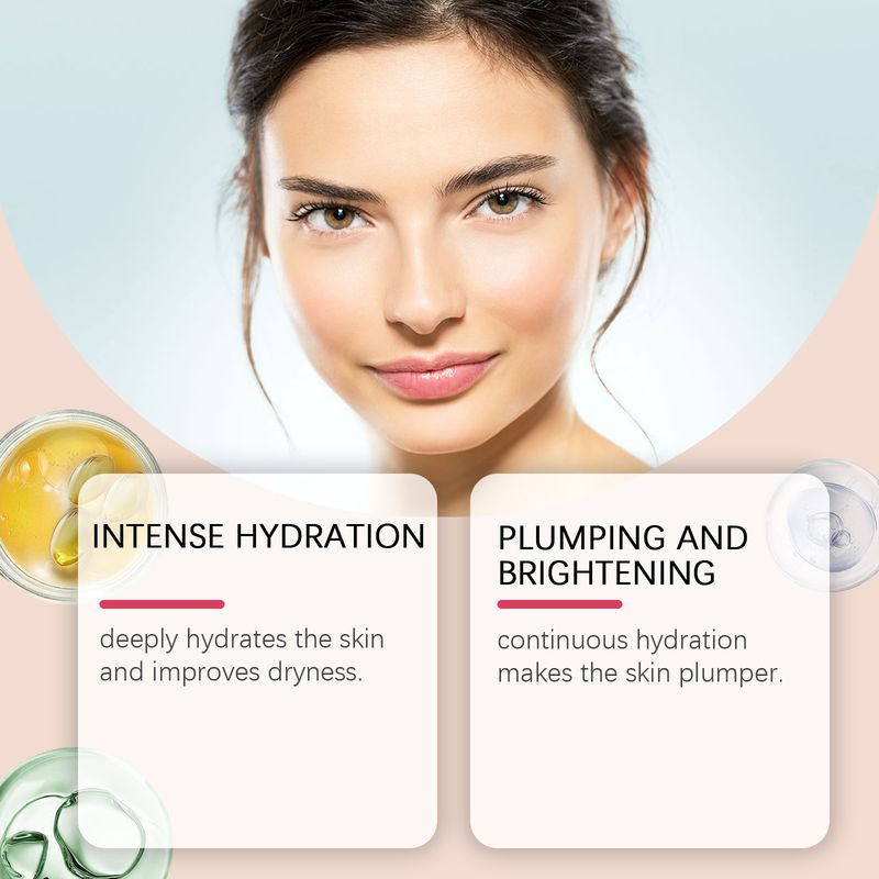 Viareline Collagen Facial Hydrating Texture Zartes Make-up Leichte feuchtigkeitsspendende Hautpflegemaske_voghion.com