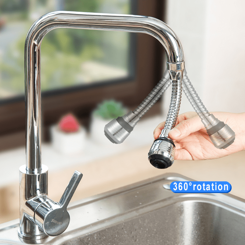 360° draaibare kraanbeluchter | 2 stuks | Kunststof | Dubbele modus Hogedruk waterbesparend, spatwaterdicht, geen elektriciteit nodig | Badkameraccessoire_voghion.com