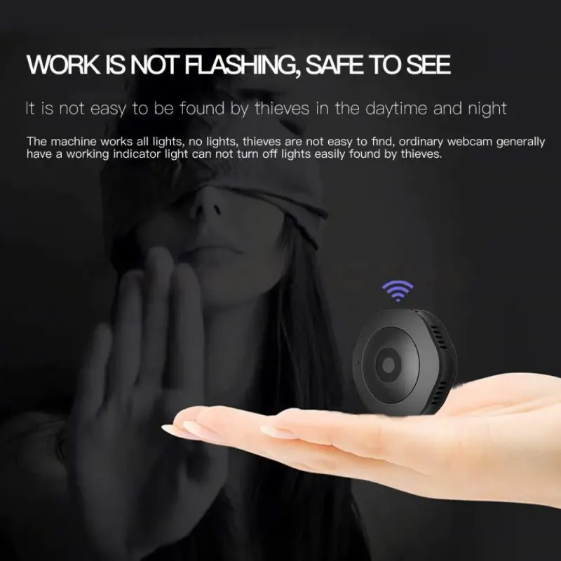 Mini telecamera HD 4K 1080p Wifi Smart Home IP Webcam Sorveglianza remota Micro videocamera portatile Visione notturna Invisibile_voghion.com