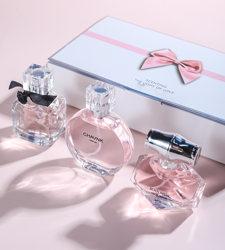 Zestaw perfum damskich Xinyu Gift Box Trwały zapach perfum 30 ml * 3 Perfumy dla par na prezent świąteczny_voghion.com