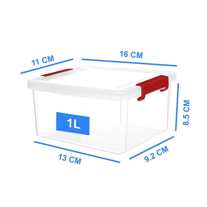 Clear Plastic Storage Boxes With Clip Lids Home Office Kitchen Stackable Boxes_voghion.com