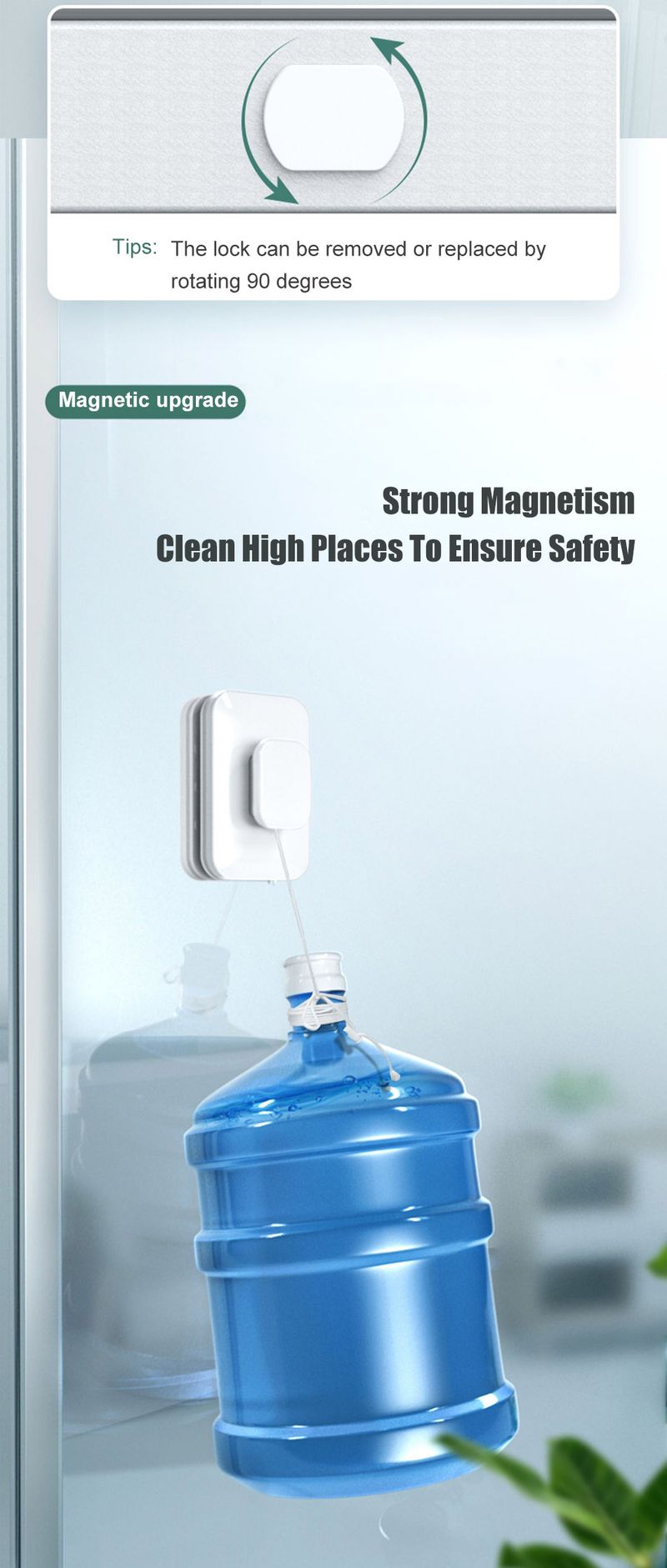 Doppelseitiger Magnetischer Fensterreiniger – Glasschaber, Neues Haushaltsreinigungswerkzeug Für Das Erste Waschen_voghion.com
