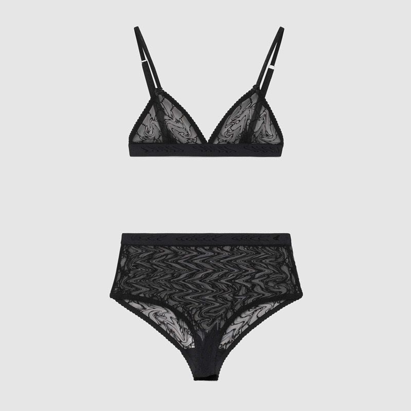 Maillot de bain une pièce sexy en dentelle transparente brodée avec lettre G, à porter dans les deux sens, pour femmes_voghion.com