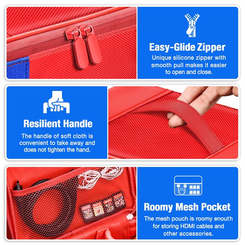 Grote draagtas voor Nintendo Switch-console Reistas met comfortabele handgreep voor Switch Joycon-gameaccessoires_voghion.com