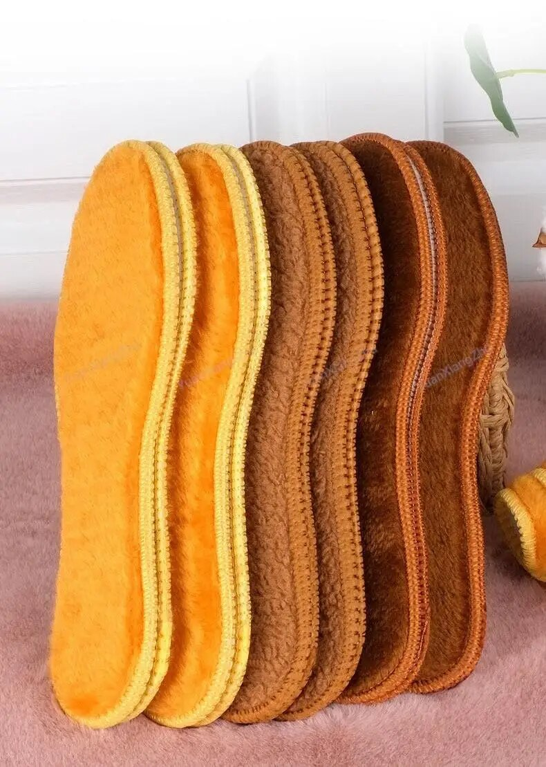 NEW Winter Plush Warm Insole for Shoes Thicken Snow Boots Shoe Sole Thermal Insert Sports Running Insoles Men Woman_voghion.com