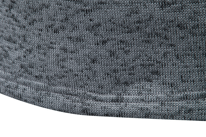 2024 New European size hollowed out placket with zipper design for men's high neck bottom T-shirt hoodie_voghion.com