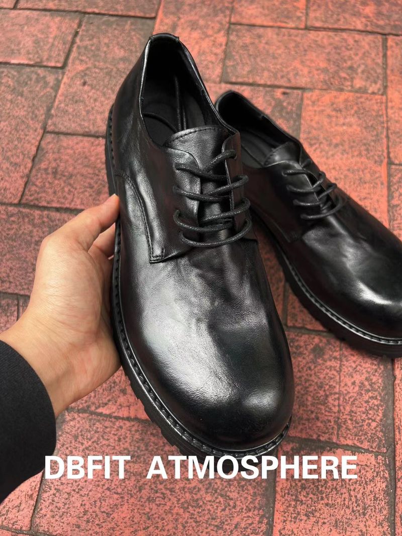 Horse Skin Washed Casual Odlight Distressed Micro Pleated Shoes For Four Seasons_voghion.com