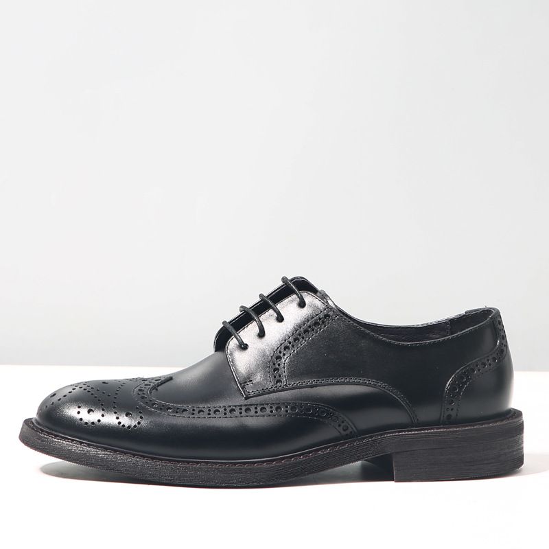 ShoeVault Dropshipping/Scarpe da uomo in pelle bovina retrò casual da lavoro formali da sposa in stile brogue britannico_voghion.com
