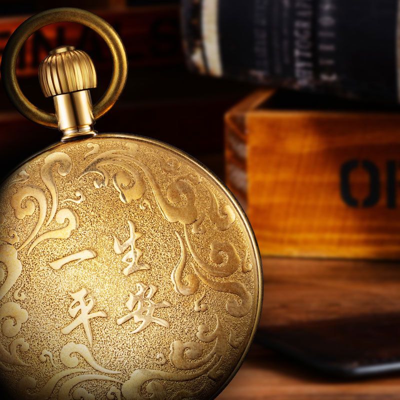 Nuovo modello, orologio da tasca in rame puro, con movimento giapponese originale 2035, con sicurezza a vita, collezione antica_voghion.com