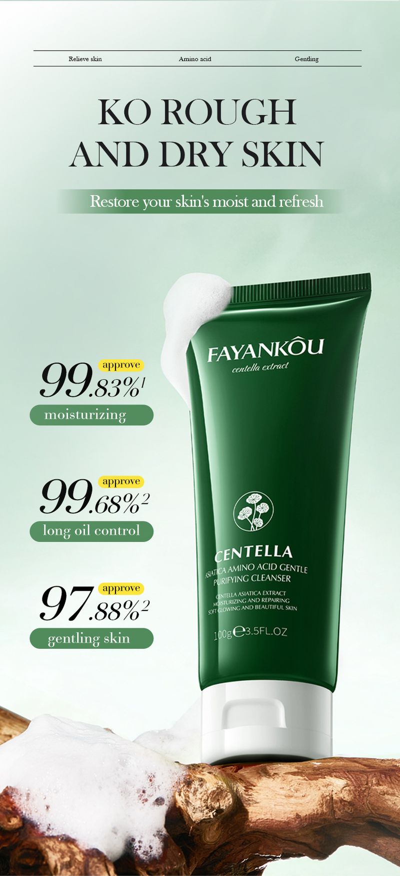 Gesichtsreiniger FAYANKOU Centella Aminosäure Sanfte Reinigungsmilch 100g_voghion.com