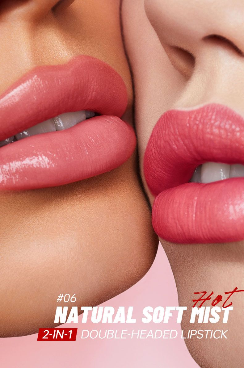 Pudaier Cross-border 10 Farbe Doppelkopf Lippenstift Lipgloss Matte Lip Glaze Farbe Flüssiger Lippenstift Samt Lipgloss_voghion.com