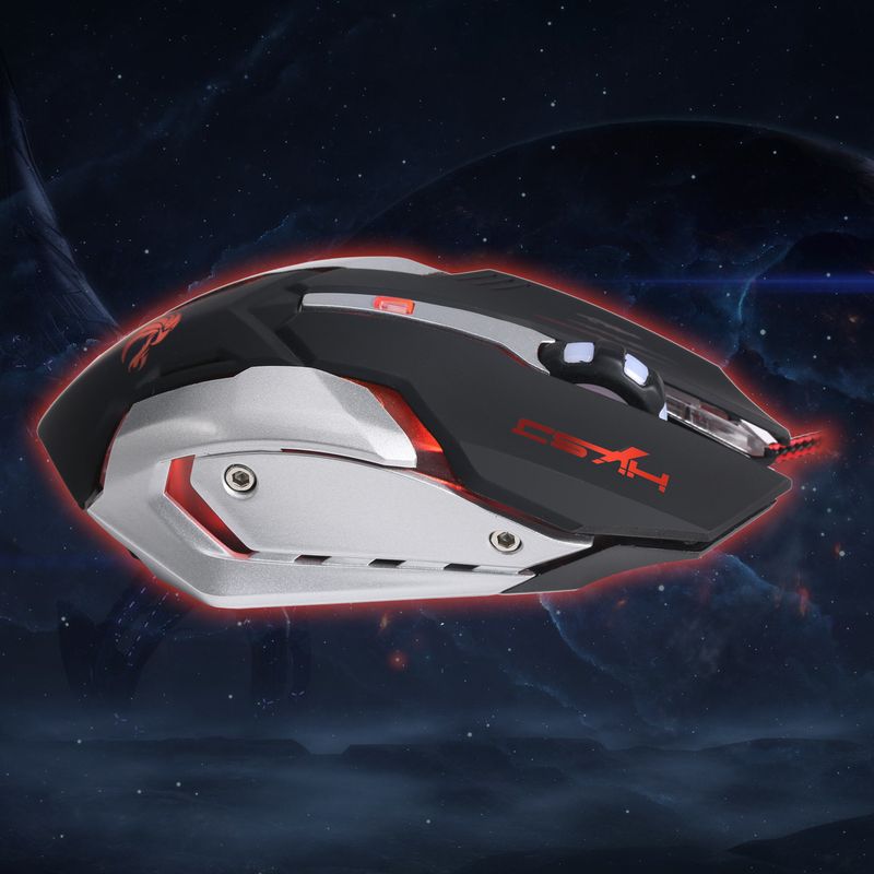 HXSJ Nuovo S100 Meccanico Colorato Mouse da Gioco Base in Metallo Adatto_voghion.com