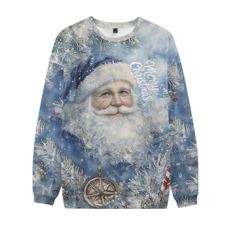 spring and autumn new Christmas 2 casual fashion men's shirt long sleeved round neck ribbed knitted sweater_voghion.com
