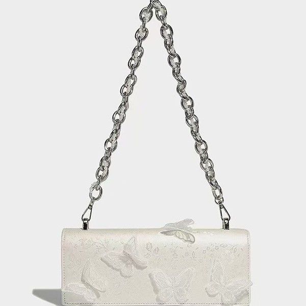 Borsa a tracolla in pelle con farfalla sottobraccio, versatile, casual, quotidiana, semplice, personalizzata._voghion.com