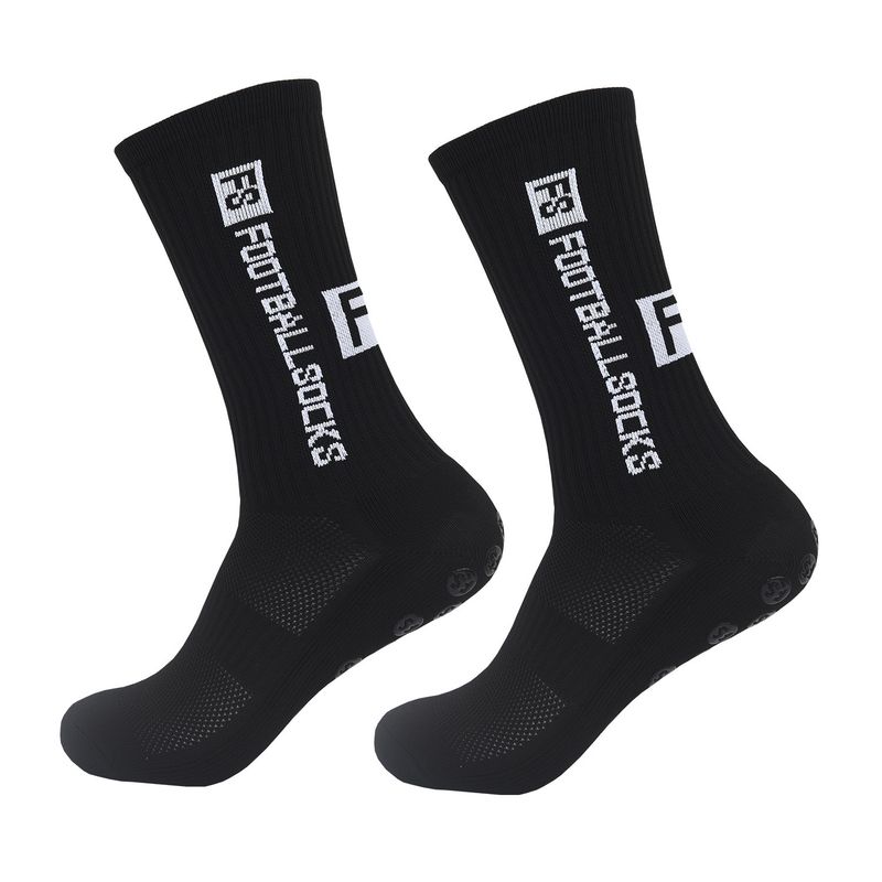 Sportsocken Selbstklebende Fußballsocken Rutschfeste Socken mit dicker Handtuchunterseite_voghion.com