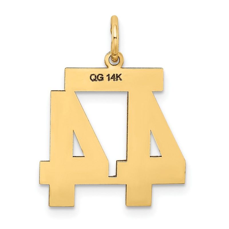 14k Medium Satin Number 44 Charm_voghion.com