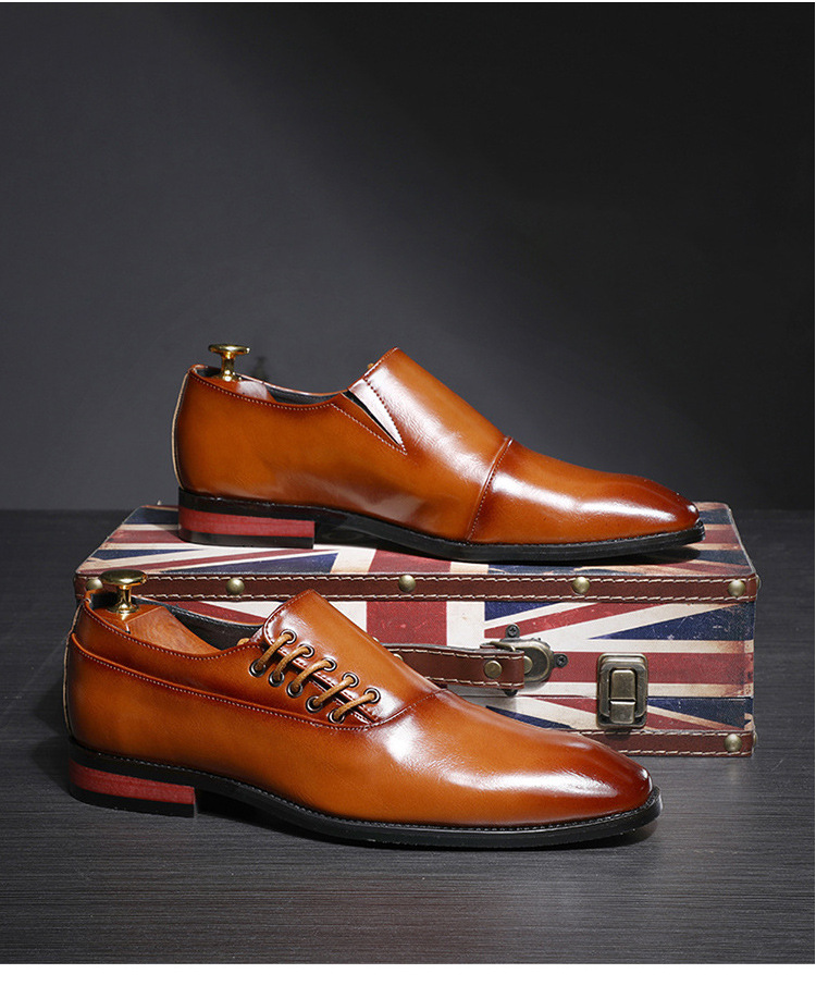 Herren Business Kleid Lederschuhe Englisch spitze Derby Schuhe lässig Schnürschuhe Herrenschuhe_voghion.com