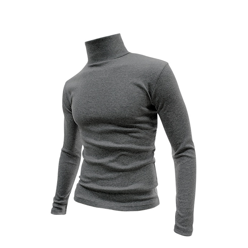 Hochelastischer Rollkragenpullover aus gestricktem Kaschmir für Herren mit dicker, warmer Unterwolle_voghion.com