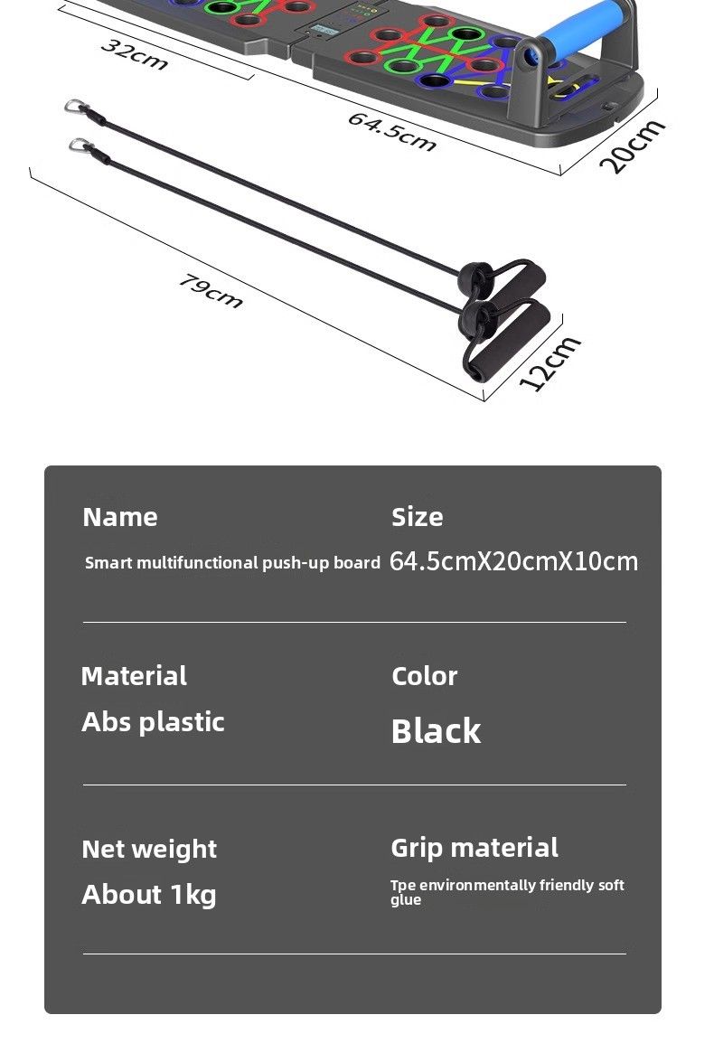 Supporto per flessioni multifunzionale per allenamento con addominali e pettorali, supporto piatto per uomo, attrezzatura per il fitness domestico_voghion.com