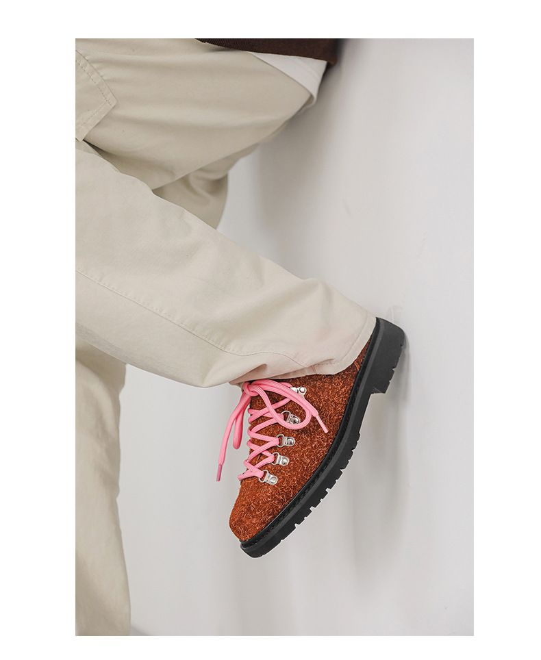 Men's Casual Streetwear Derby Shoes With Thick Sole & Color Blocking Design - Comfortable For Business & Outdoor Wear_voghion.com