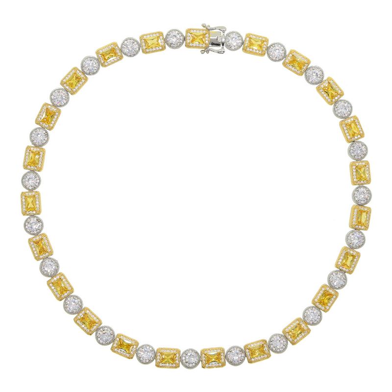 8mm ronde rechthoekige zirkoon ketting hiphop modetrend koppel ketting_voghion.com