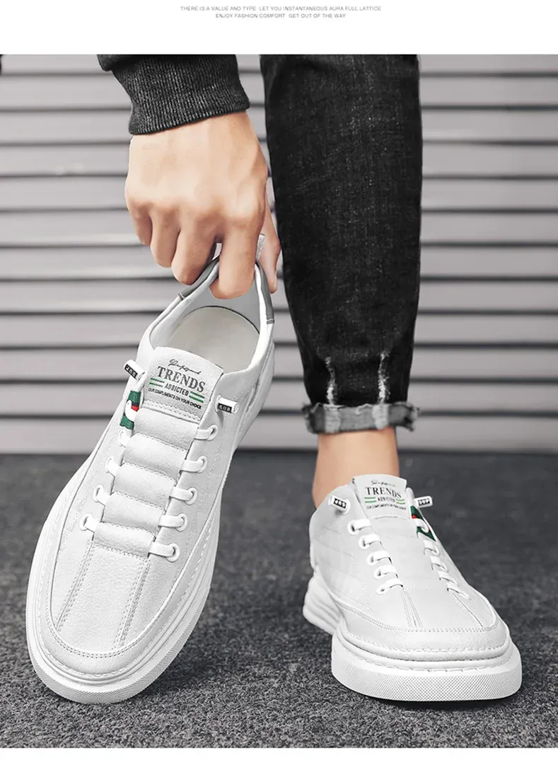 HerfstHeren Veelzijdige Casual Boardschoenen Lichtgewicht Zachte Bodem Waterdichte Kleine Witte Trendy Schoenen Heren Vluchtgevechtslaarzen_voghion.com