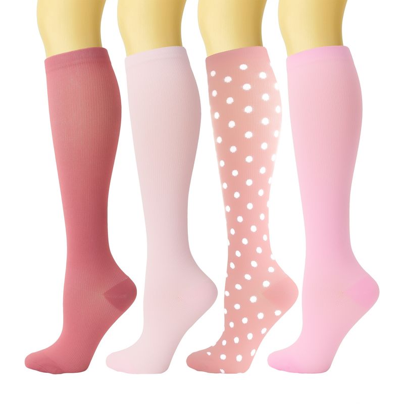 Calcetines de compresión deportivos de verano Calcetines deportivos Calcetines elásticos Medias blancas y negras para hombres y mujeres Calcetines de presión_voghion.com