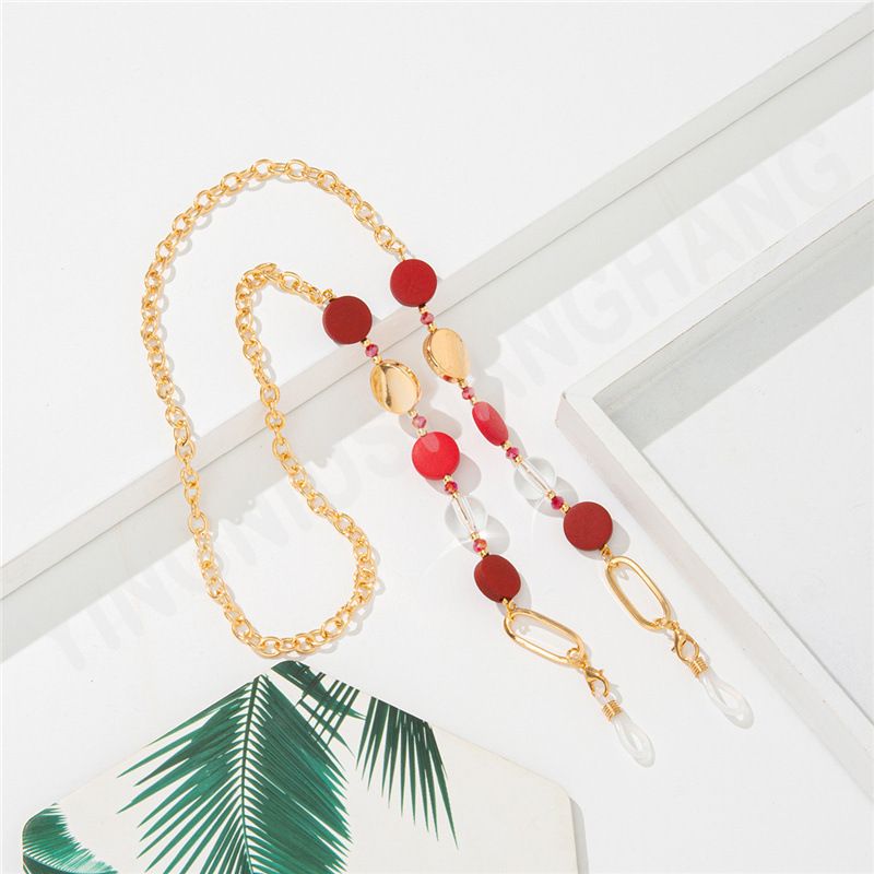Bohemian Style Acrylic Resin Decorative Glasses Anti-Lost Mask Chain_voghion.com