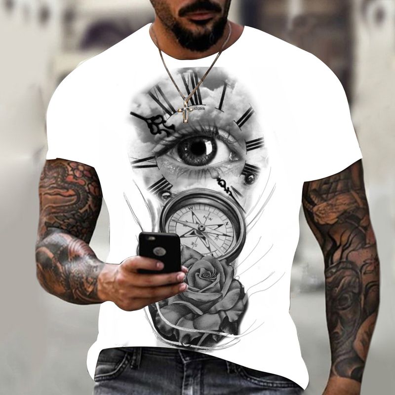 Nuova maglietta 3D da uomo Spade Ace, casual, stile streetwear, a maniche corte_voghion.com