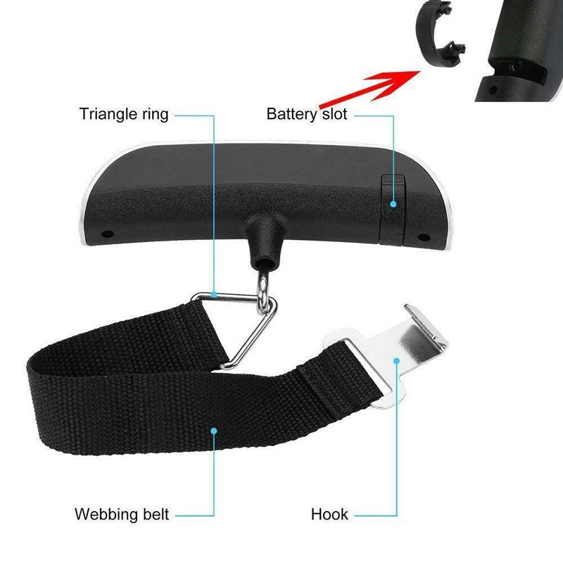 50kg 10g Digital Scale Electronic Balance Kitchen Luggage Hanging Scale Weight Suitcase Travel Scale Baggage Bag Weight Tool_voghion.com