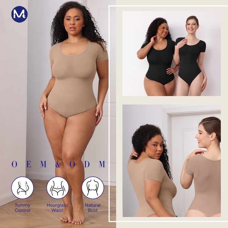Seamless Shapewear Bodysuit For Women - Tummy Control Slimming Full Body Shaper With Adjustable Straps & High Waist Compression_voghion.com